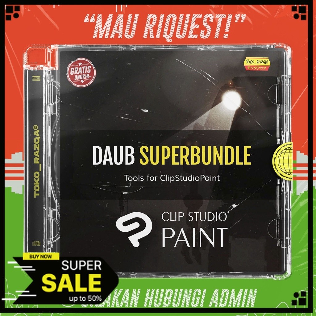 DAUB Superbundle - 514 + Pro Tools and 60 Textures for Clip Studio Paint ◖CSP Brushes◗ HD