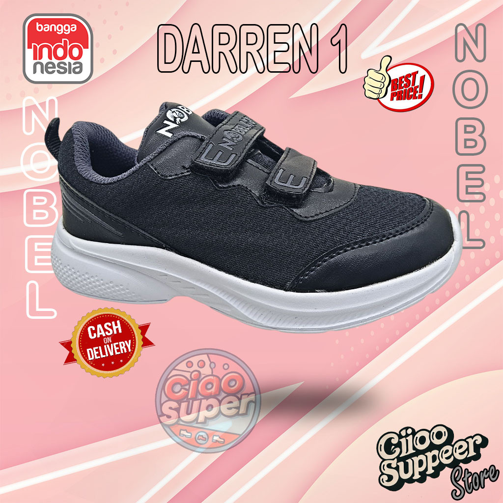 Nobel Darren 1 - Sepatu Sekolah Anak Casual Sneaker Original Nobel