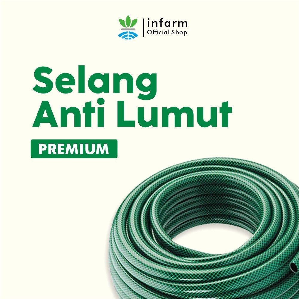 INFARM - Selang Air Anti Lumut Ukuran 5/8 inch Permeter Selang Berkebun / Selang Cuci Motor Selang P