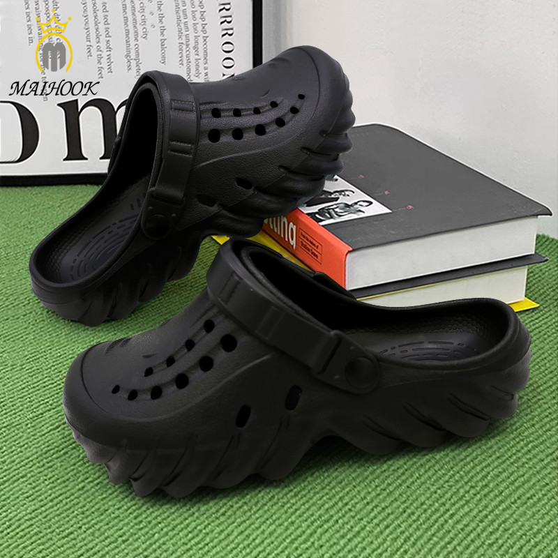 MAIHOOK Sandal Slop Karet Sepatu Karet Pria Dewasa Sandal Clogs Pria Sandal Karet Pria Sepatu Sandal