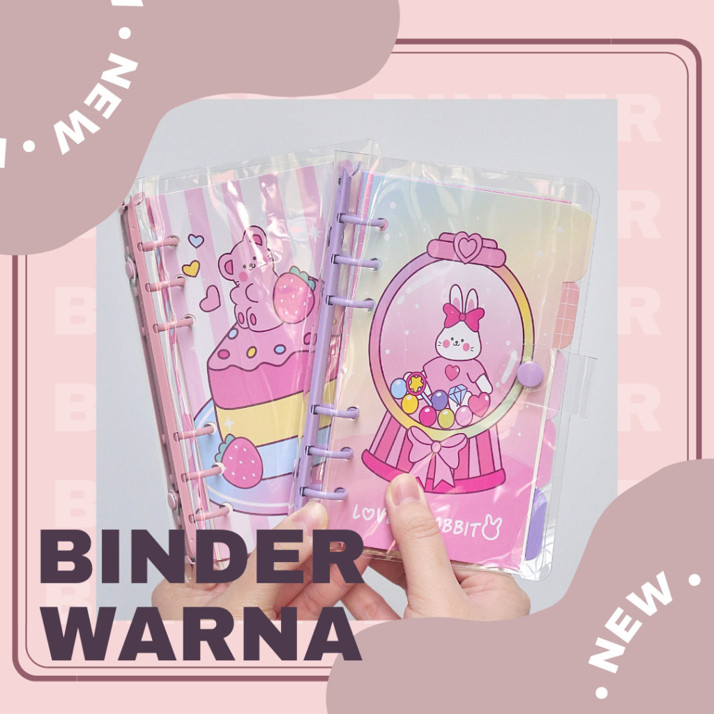 

Binder A6 Transparan Warna Ring Besi - Buku Catatan Sekolah - Notebook Binder - Buku Journal [BUJOYUK]