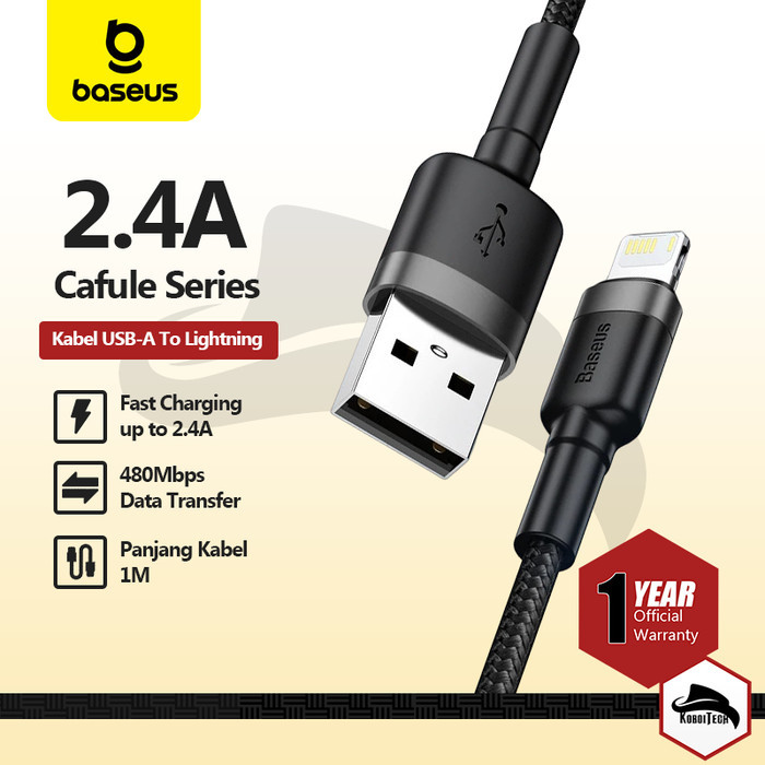 [[Promo]]Best Seller BASEUS CAFULE LIGHTNING KABEL DATA FAST CHARGING IPHONE IPAD POWERBANK