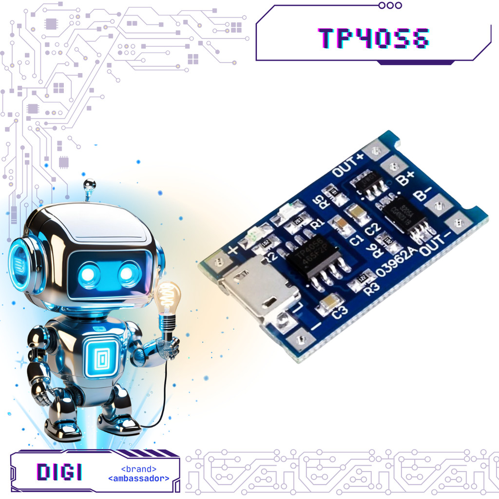 TP4056 Modul Charger 18650 - Digibot