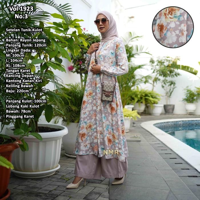 NMR Setelan Celana Tunik Rayon Jepang Vol 1923-3 - L