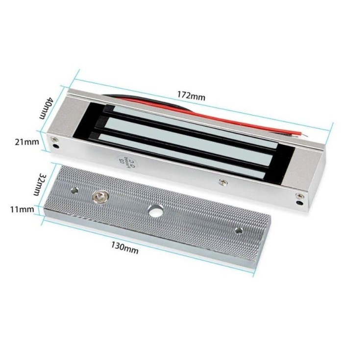 

LARIS -MAGNETIC ELECTRIC DOOR LOCK PINTU ACCESS CONTROL MAGNET 180 KG 180KG