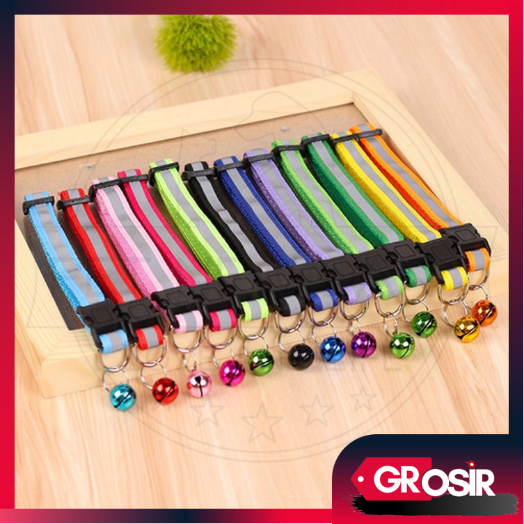 Grosir 5848 Kalung Kucing Lonceng / Kalung Buat Hewan Peliharaan / Kalung Kucing Polos Berlonceng Ad