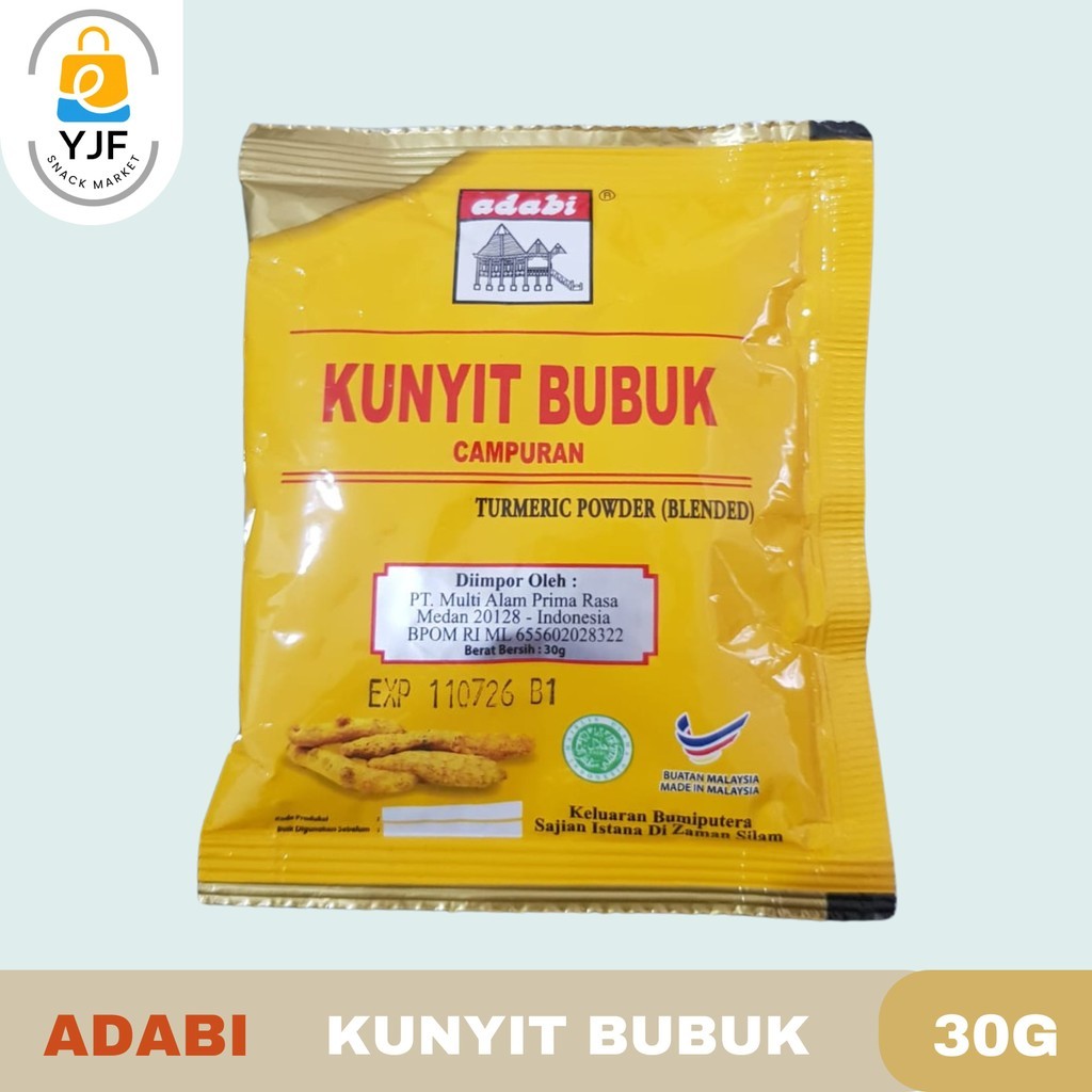 

Adabi Kunyit Bubuk Campuran / Turmeric Powder / Kunyit Powder Sachet 30g