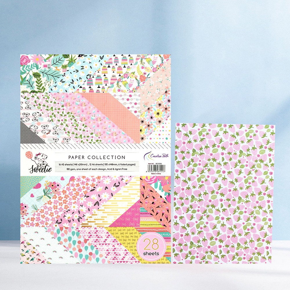 

Creative Path A5 & A6 Scrapbooking Pattern Craft Designer Decorative Papers One Side Designs Background Origami Pack 28pcs