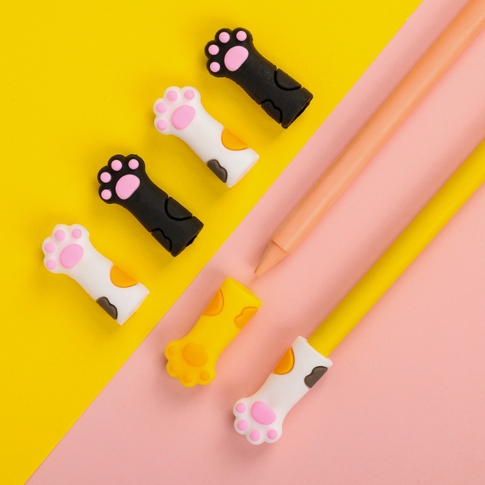 

Gifts Silica Gel Cat Claw Pencil Cap Student Supplies Soft Pencil Protective Cover Cute Pen Cap