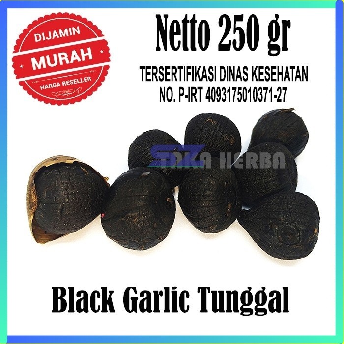 

BLACK GARLIC LANANG 250 GRAM - BAWANG PUTIH TUNGGAL HITAM by TAKAHERBA