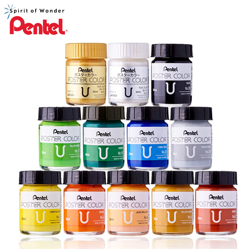 

Japan Pentel Professional Guache Paint Coverage Strong Color Lasting 30ml Jelly-like Pigment Painter Art Supplies Stationery