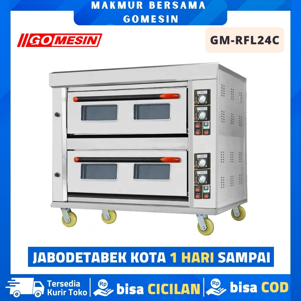 Oven Gas Deck Gomesin GM-RFL24C Oven 2 Deck 4 Tray