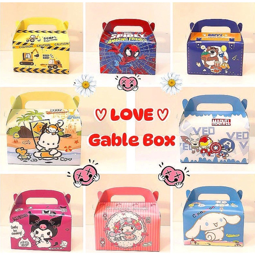 

Gable Box Tenteng Hadiah Ulang Tahun Anak / Paperbag Souvenir Goodie Bag Kue Roti Snack Gable Box Sanrio