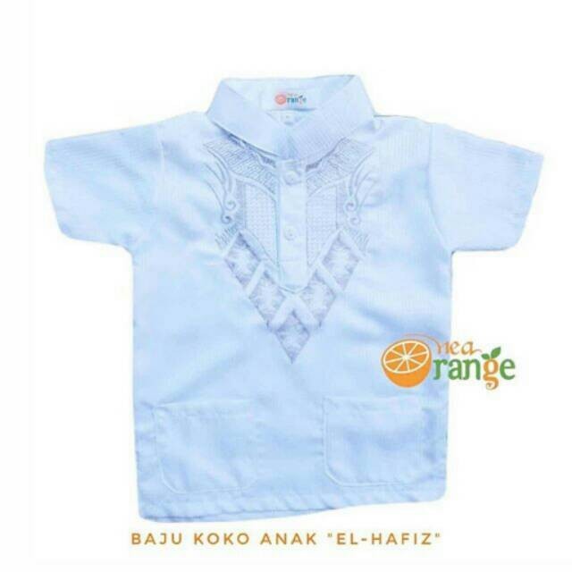 Baju Koko Anak Merk Nea Orange Motif Bordir harga terjangkau kualitas bagus aneka warna dan motif