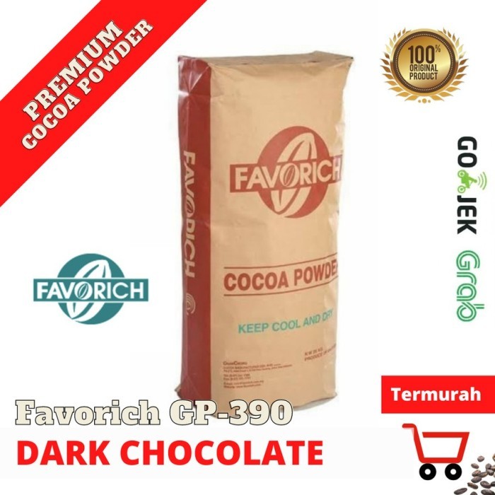 

Favorich GP390 Cocoa Powder Dark Chocolate 25 kg / 1 sak
