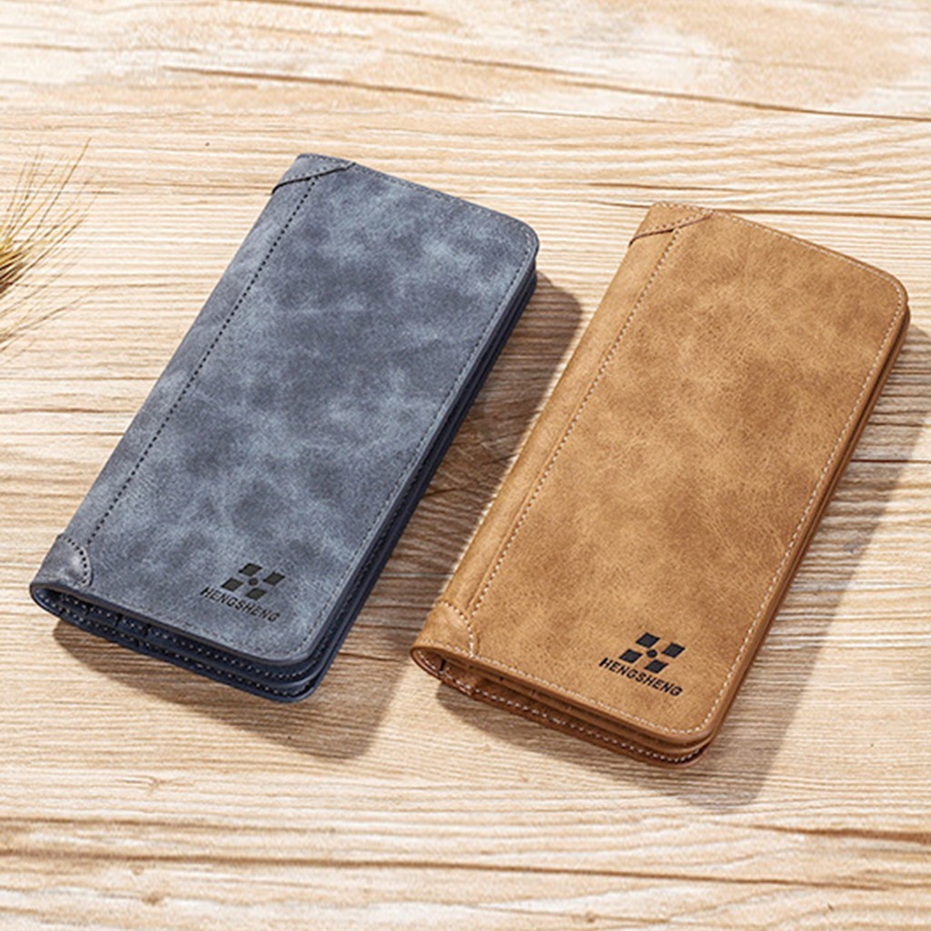 New Men's Wallet Long Wallet Men's Retro Style Men Large Capacity Wallet Bag Luxury Design Men Multi