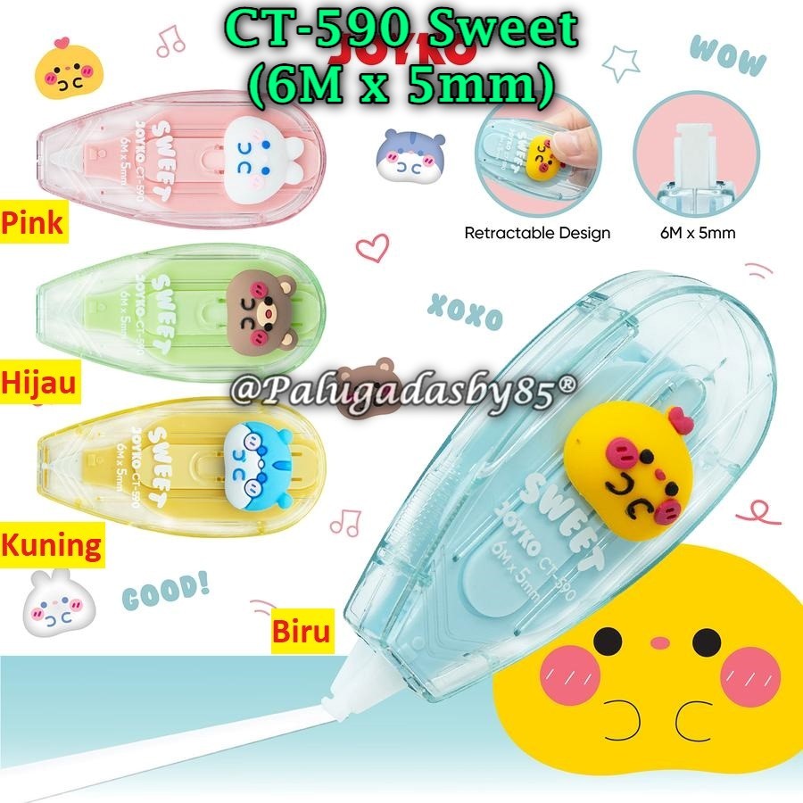 

(1 Biji) Correction Tape JOYKO CT-590 (6M*5mm) / Pita Koreksi Correction Tape Joyko CT-590 (1 Biji)