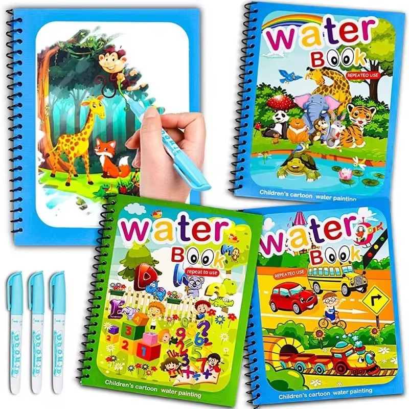 

Drawing Coloring Books for Kids Magic Water Book with Pen 2 To 4 Years Old Children Learning Education Toy Baby Montessori Toys