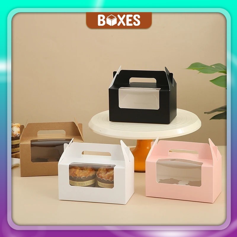

Box Cupcake Kotak Cupcake ISI 2 / Box Cup Cakes / Box Muffin / Gable Box Bolu Gulung / Kotak Kue | BH05