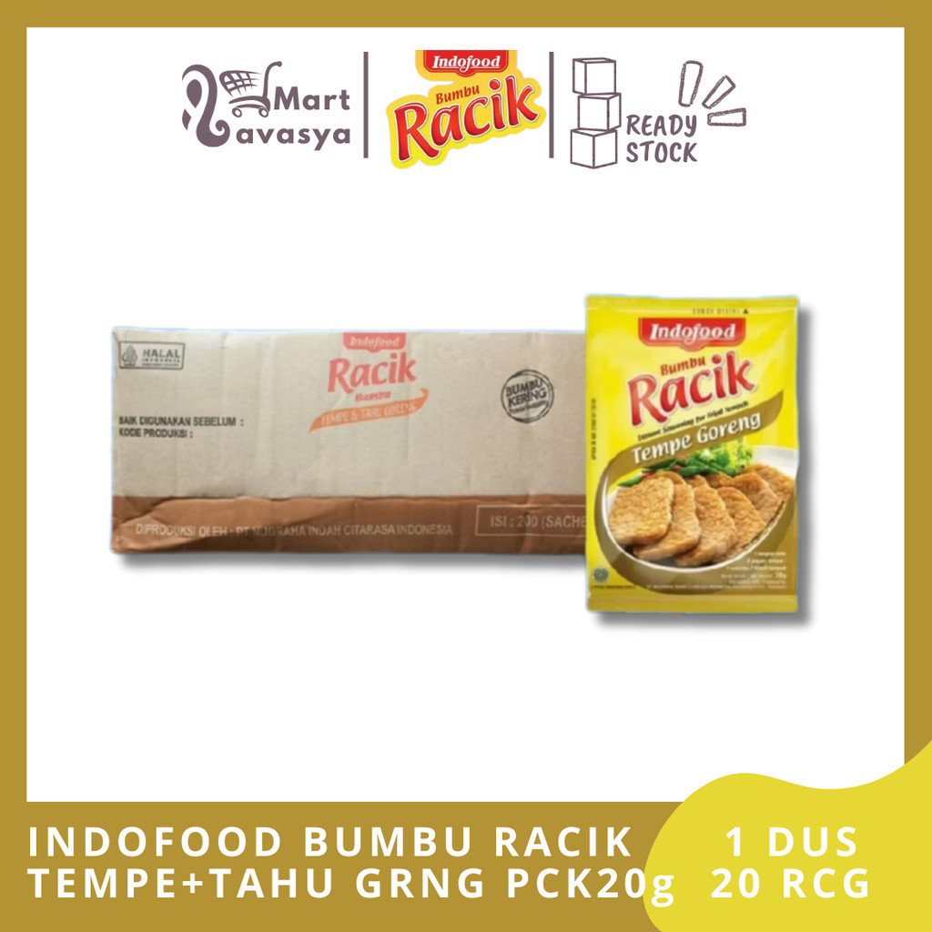 

INDOFOOD BUMBU RACIK TEMPE+TAHU GRNG PCK 20g - 1 DUS - KOTA BANDUNG - LAVASYA MART