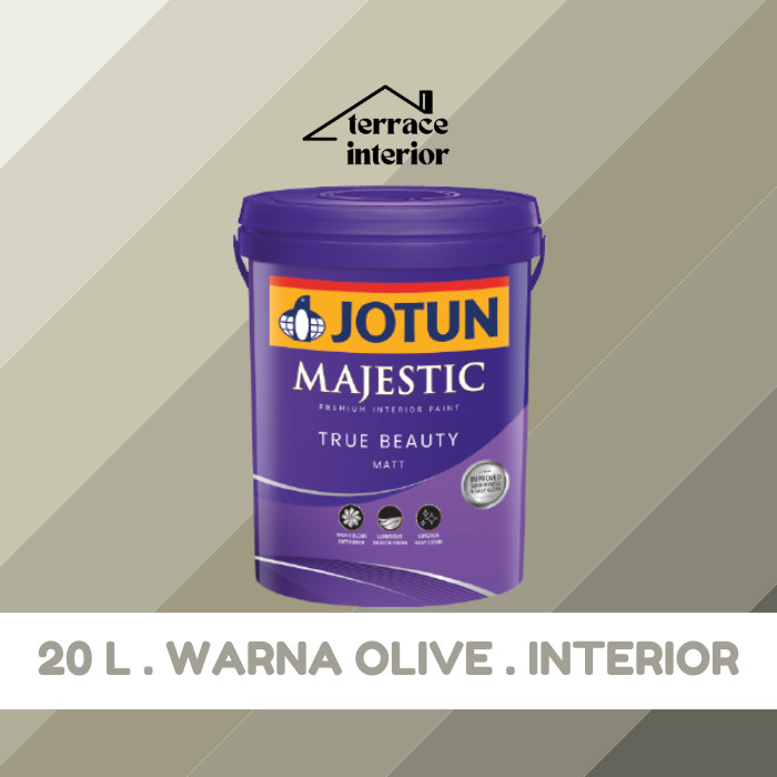 Cat Tembok Majestic Matt Interior Jotun warna Olive 20 L