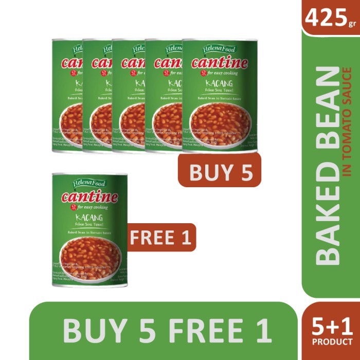 

Cantine Baked Beans in Tomato Sauce 425 gr ( Beli 5 gratis 1)