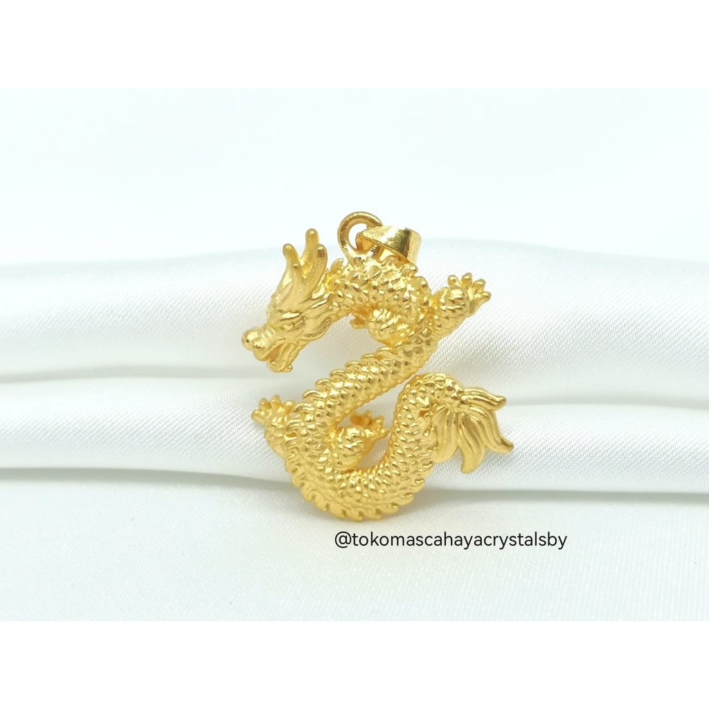 Liontin Emas Naga / Dragon 24k HK Hongkong 999%- Dragon Pendant Pure Gold
