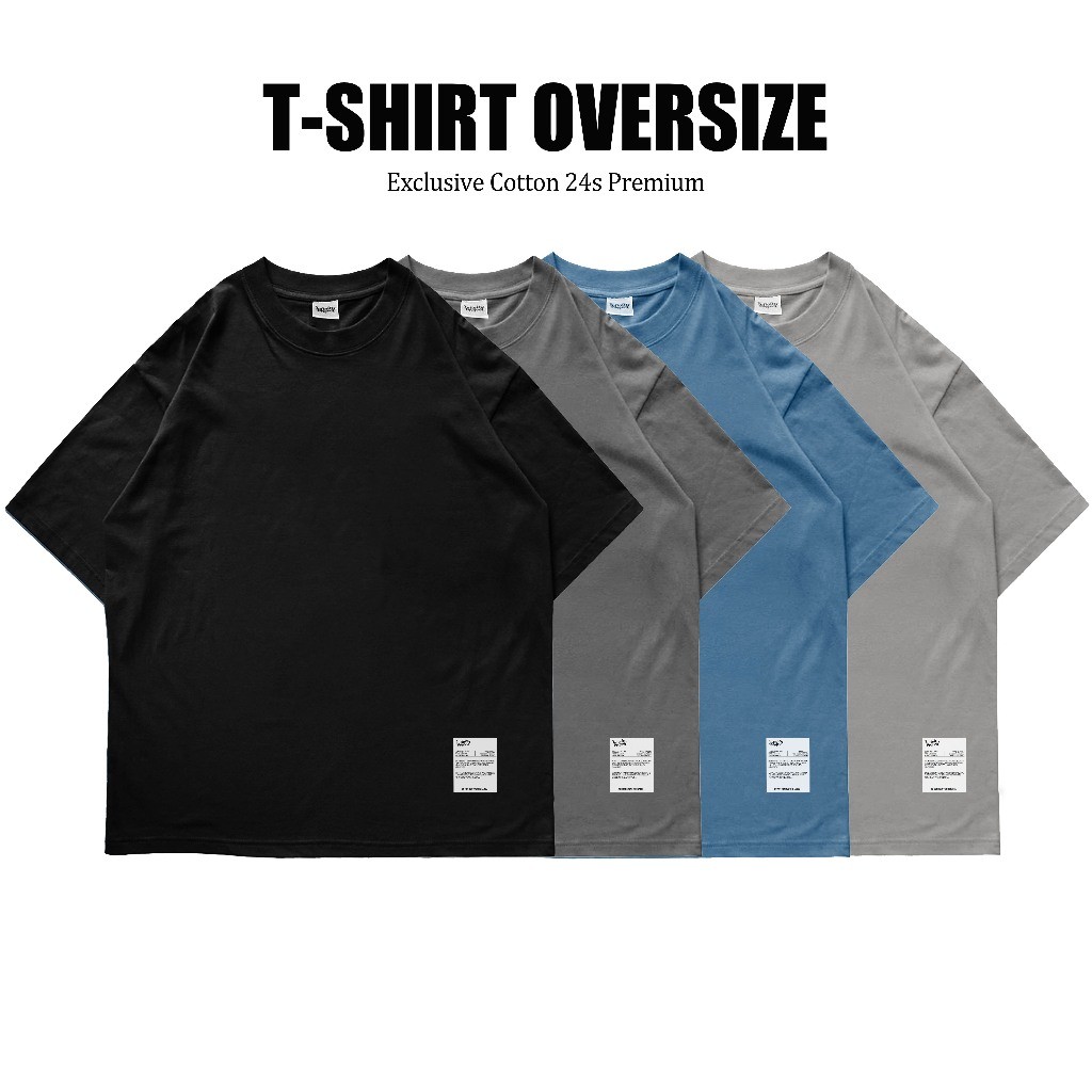 HIGH QUALITY TSHIRT OVERSIZE POLOS Cotton 24s | BAJU OVERSIZE POLOS PREMIUM UNISEX PRIA WANITA