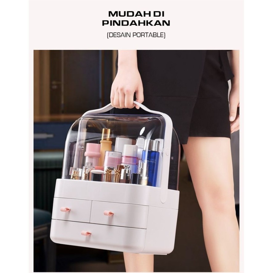 PREMIUM Tas Makeup Bag Rias Make Up Wadah Kosmetik Beauty Case Tempat Parfume Box Skincare Kotak Ski