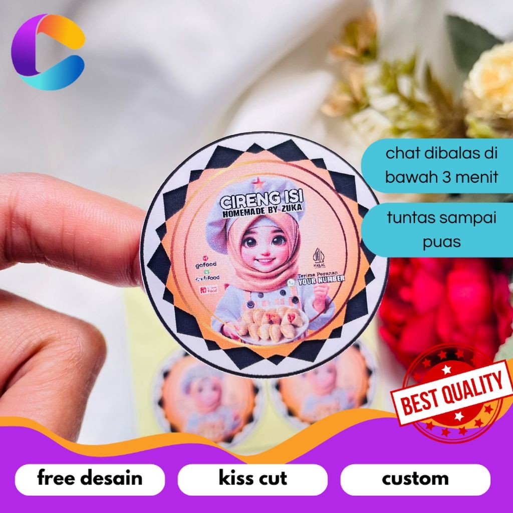 

Cetak INC 9-15 Cetak Sticker Chromo Cireng Label Kemasan Cemilan Makanan Cilok Cibay Free Custom