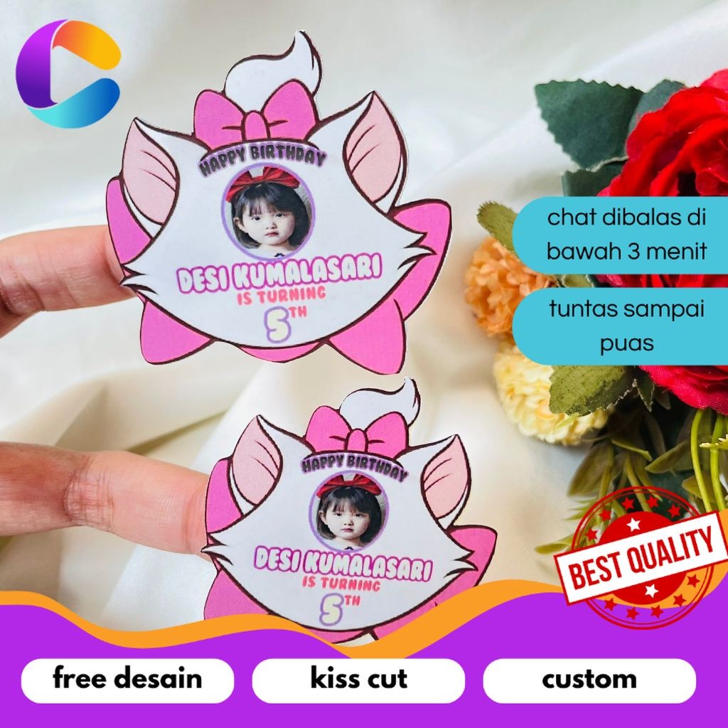 

Cetak INC 4-8 Sticker Karakter Ulang Tahun Anak Stiker Ultah Free Design Template Birthday Chromo