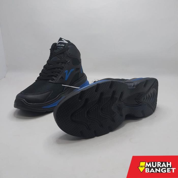 sepatu sneakers pria brand lokal SEPATU CASUAL PRIA WANITA MODEL BOOTS VULUNG WARNA HITAM BIRU SEPAT