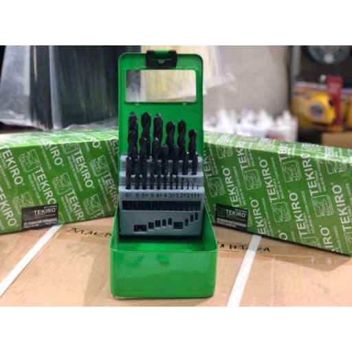 Mata Bor Besi Set HSS Cobalt 1 - 10 mm 19 pcs - Mata Bor Besi Set 19 Pcs Kelas RYU TEKIRO by YUKIDO