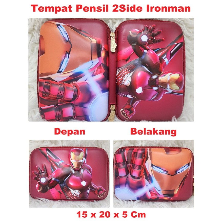 

Tempat Pensil Anak Batman Spiderman Ironman Captain Superman hardcase - Landscape Iron