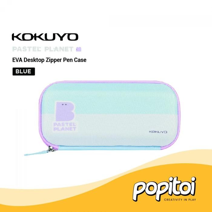 

Kokuyo Pastel Planet EVA Desktop Zipper Pen Case Kotak Tempat Pensil Anak Pencil Hard Shell Case - BLUE