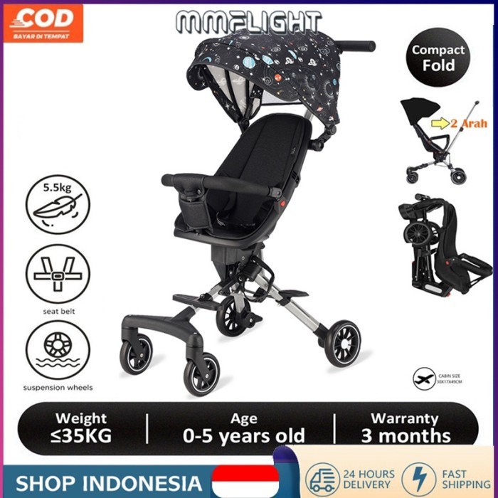 Mmflight Stroller Baby Kereta Dorong Bayi 2 Arah Lipat Stroller Cabin