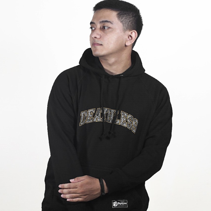 DEATHLESS HOODIE | OMARIO | HITAM | BASIC SERIES
