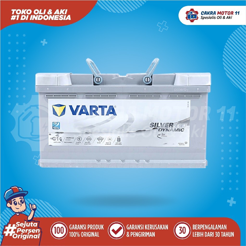 Varta Silver Dynamic AGM 59501 Aki Mobil 95Ah 12V