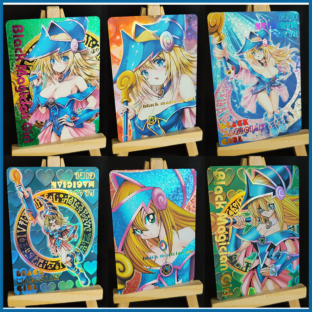 6PC/Set Anime One Piece Champion Cards DIY ACG Black Magician Girl Boys Game Toys Christmas Birthday