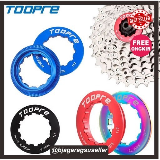 lockring cassette TOOPRE sprocket 7 - 11 speed lock ring pengunci gear slop sepeda tutup kaset sprok