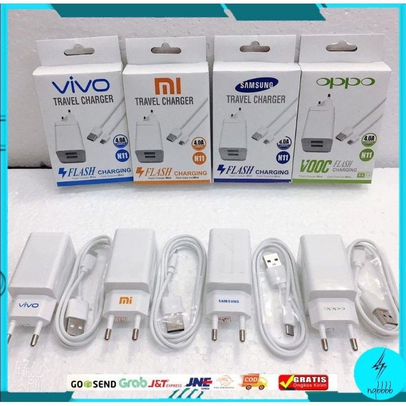

CHARGER BRANDED N11 PACKING DUS Fast Charging 3 Ampere HS