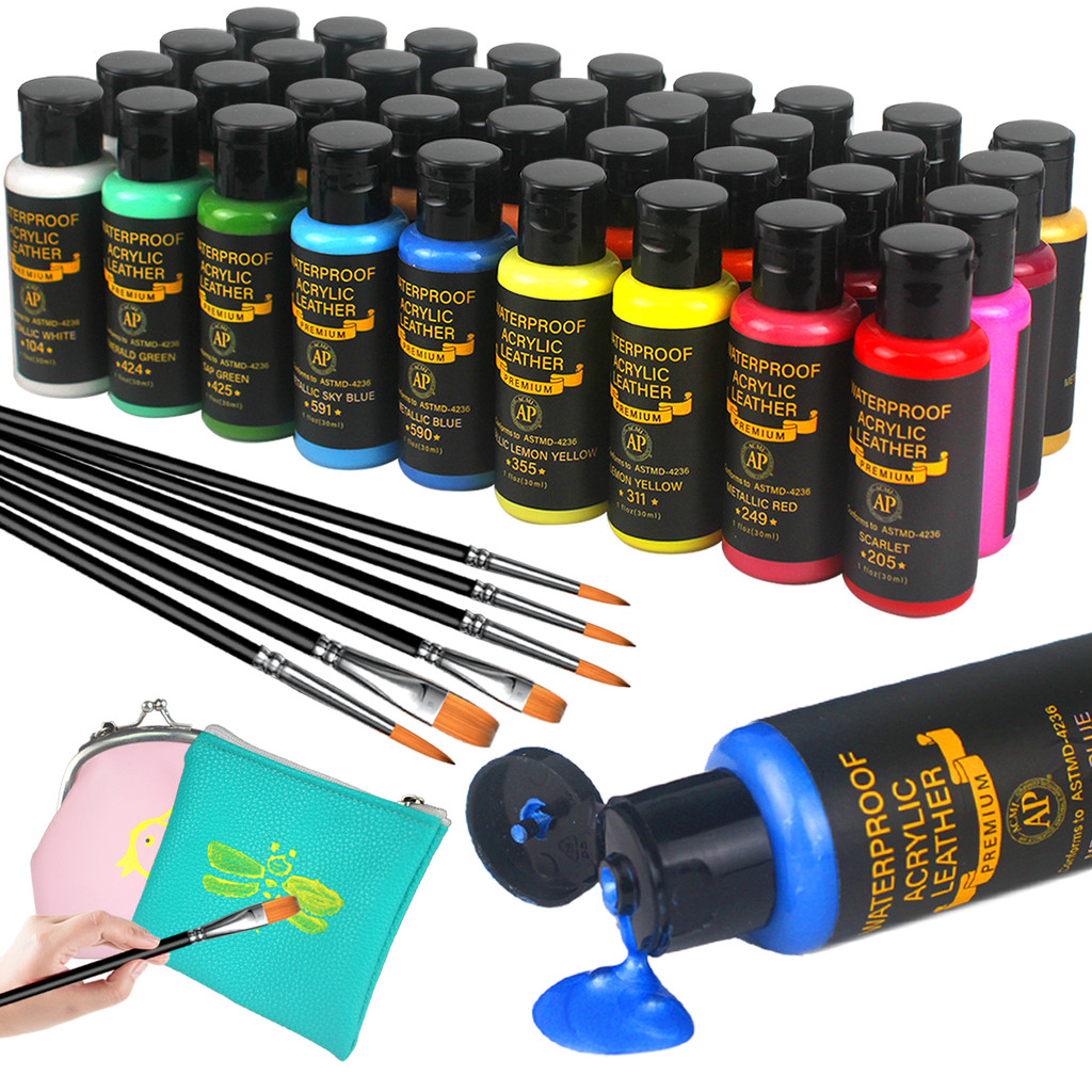 

Memory Acrylic Leather Paint Set, 36 Colors Leather Paint for Shoes| Leather Accessories | Premium Shoe Paint Kit for Sneakers