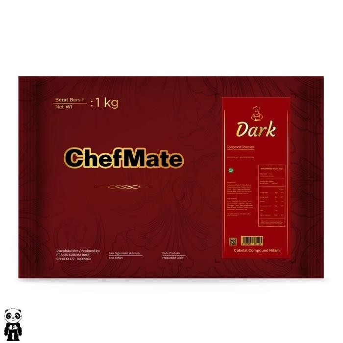 

￼Chefmate Dark Chocolate Compound 1Kg Coklat Compound Hitam DCC