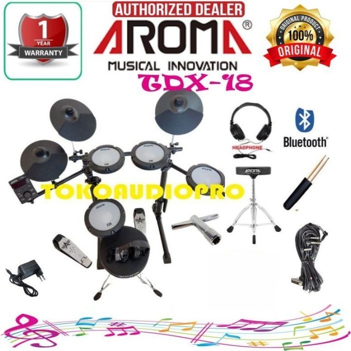 Drum Aroma TDX18 Drum Elektrik Aroma TDX-18 Paket Drum Elektrik - PAKET A