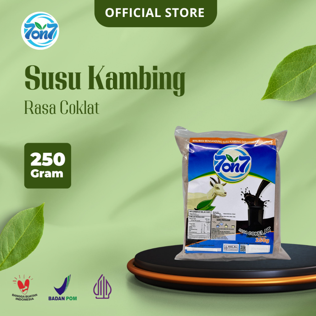 

Susu Kambing Etawa Bubuk 7on7 Rasa Coklat 250gr Halal BPOM