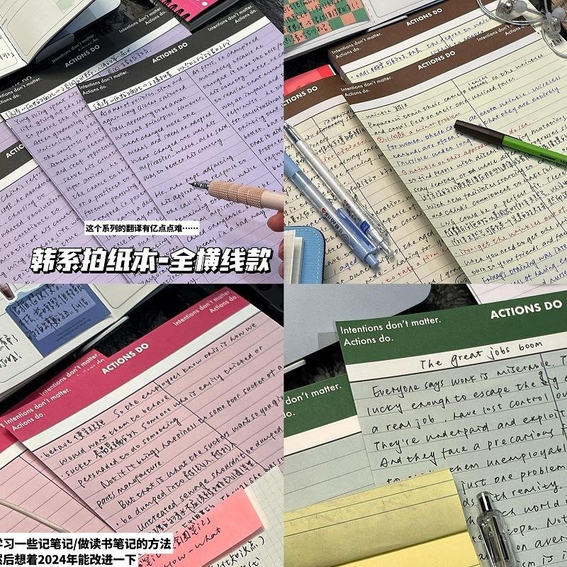 

30 Lembar Notepad Korea Catatan Note Cornell ACTIONS DO Ukuran B5 Memo Aesthetic