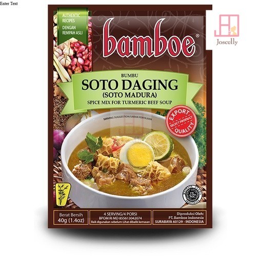 

JOSCELLY.ID BAMBOE Bumbu Soto Daging Madura