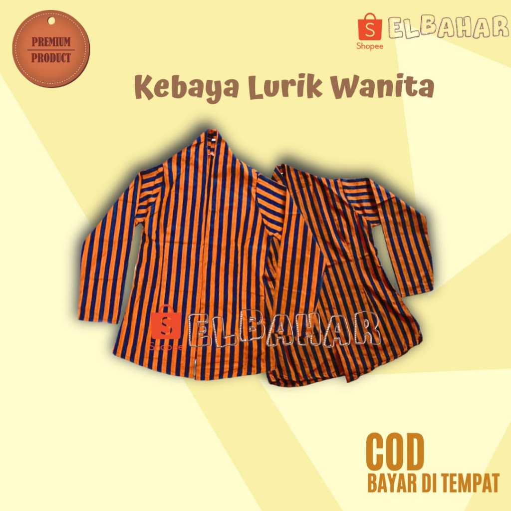 TERLARIS Surjan Kebaya Lurik Kutubaru Pria Wanita Bahan Premium Halus Alusan