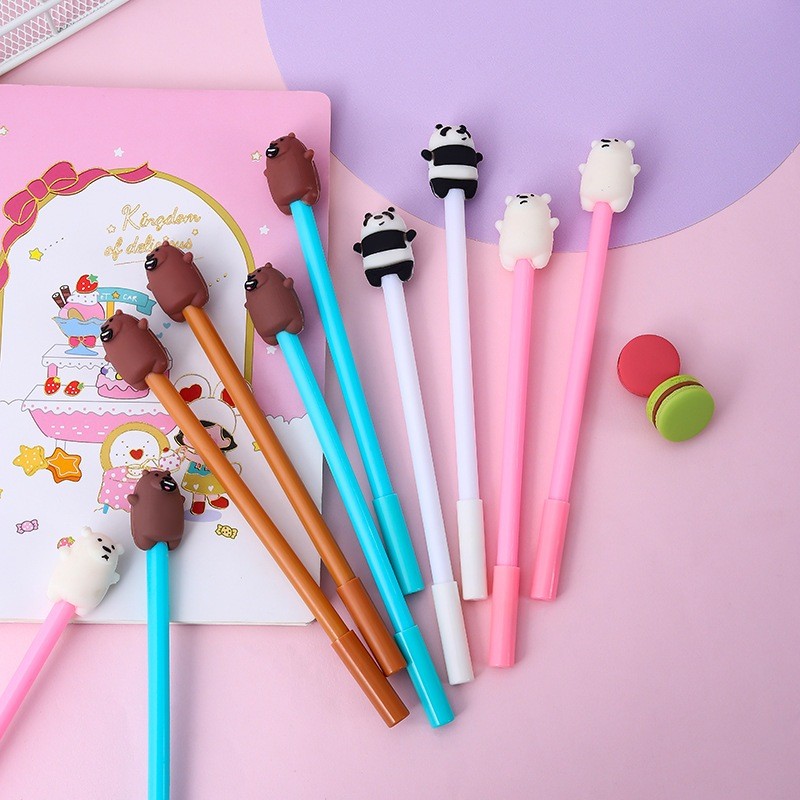 

LPL Pena Gel Karakter Bare Bear Pulpen Bears Pen Motif Karakter Beruang Lucu Stationary Alat Tulis Sekolah Kantor ATK Murah