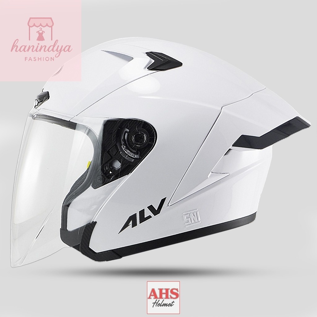 Helm Terkini / ALV ULTRON PRO - HELM HALF FACE PUTIH SOLID STANDART SNI / HELM PRIA DAN WANITA DEWAS